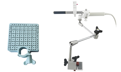Transperineal biopsy probes, guides and grids