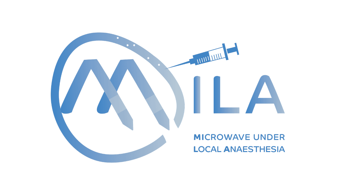 MILA Study logo – feasibility study of targeted microwave ablation under local anesthesia for localized prostate cancer.